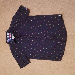 Eighth Avenue Men's Tropical Print Buttoned Down Shirt